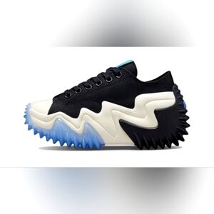 Converse Run Star Motion Ox Low Tops in RARE Black Ivory Ice Blue, size 8 womens